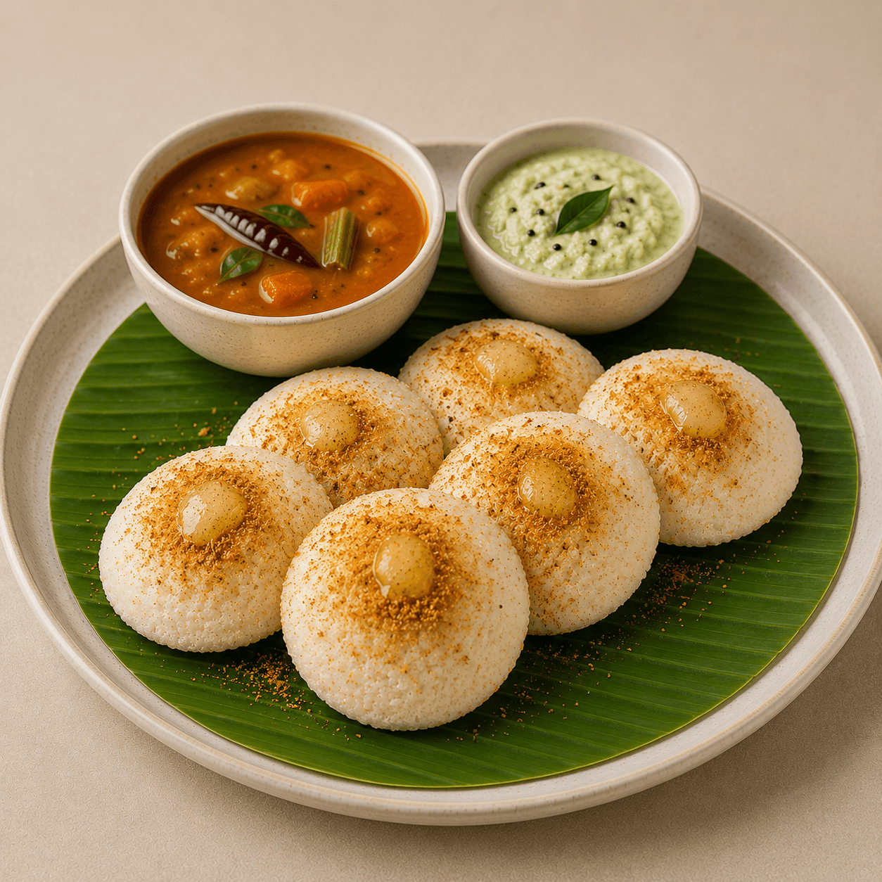 Podi Ghee Idli